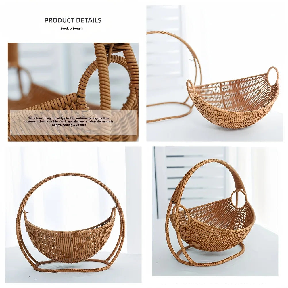 Rattan Design Hanging Cat Hammock Bed with Bracket