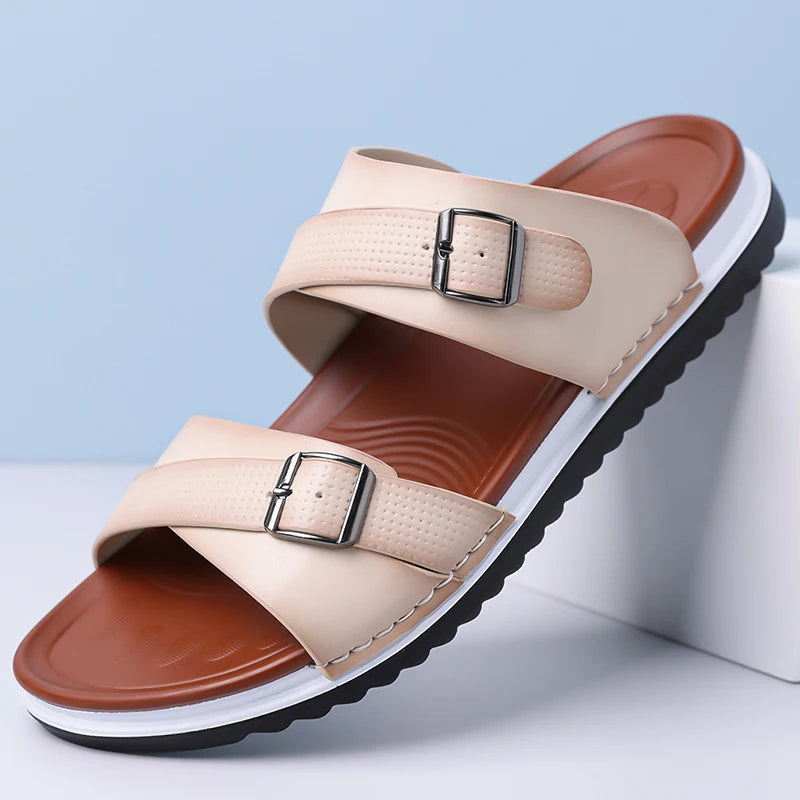 Men's Breathable Soft Sole Anti-Slip Beach Slide Slippers