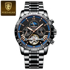 Men's Skeleton Tourbillon Automatic Watch with Week Date