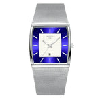 Men's Fashion Square Stainless Steel Quartz Wristwatch