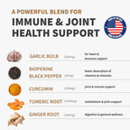 Turmeric and Garlic Joint Support Dietary Supplement Capsules