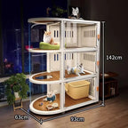Panoramic Multi-Level Cat Cabinet House Enclosure for Cats