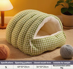 Warm Closed Cave Bed House for Cats Dogs