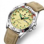Men's Luminous Waterproof Quartz Leather Watch