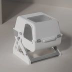 Semi Automatic Enclosed Cat Litter Box for Cats