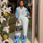 Women's Dashiki Top and Pants Two-Piece Set