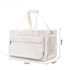 Foldable Double Layer Pet Trolley Travel Carrier for Cats Dogs