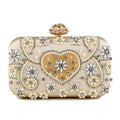 Women's Luxury Satin Flower Evening Clutch Bag