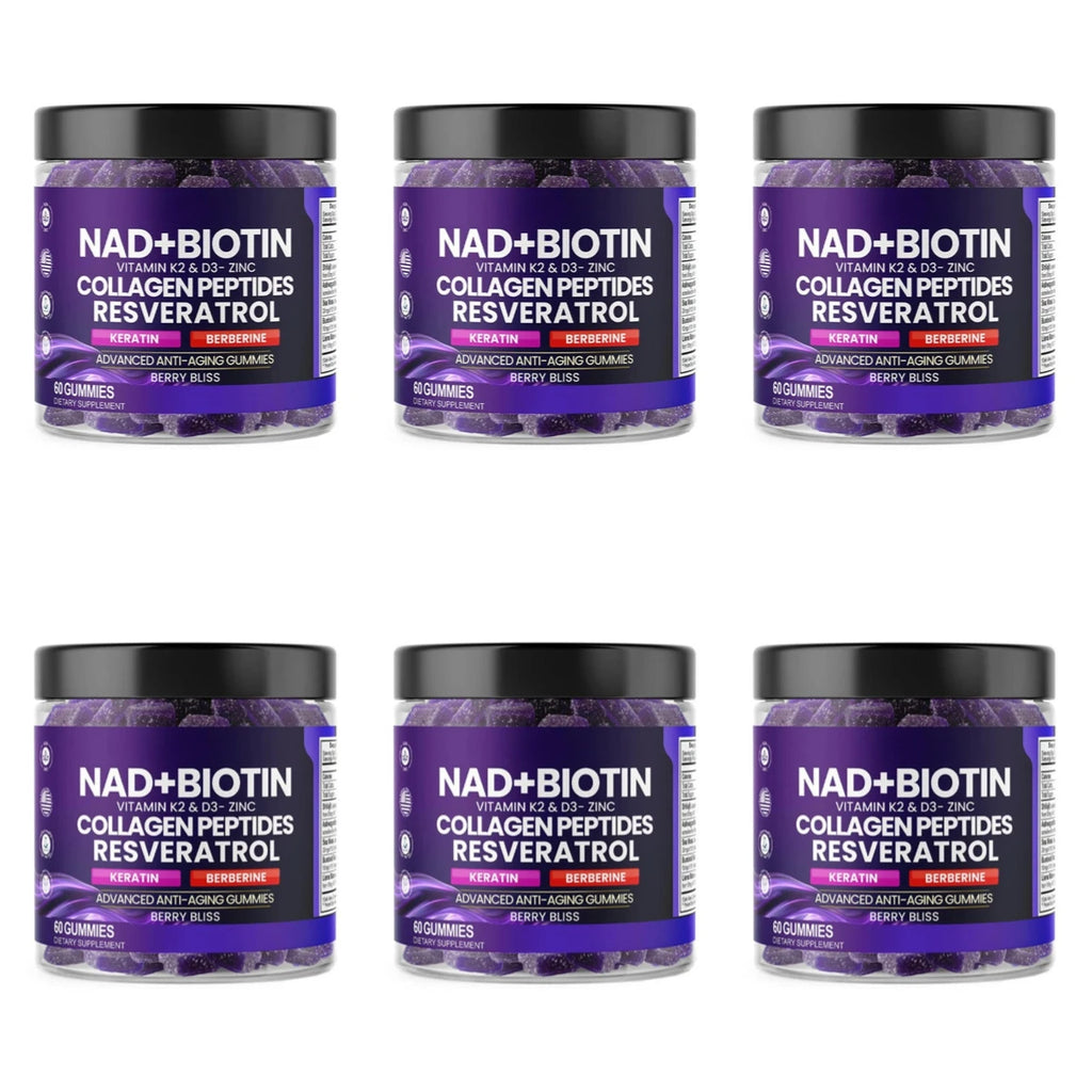 NAD+ and Biotin Hair Skin Nails Support Dietary Supplement Gummies