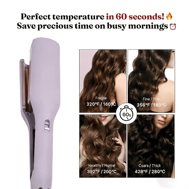 32mm Wave Curling Iron with Comb and Hair Ties