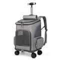 Large Capacity Pet Rolling Backpack Travel Carrier Suitcase