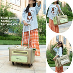 Foldable Rolling Trolley Backpack Carrier for Cats Dogs