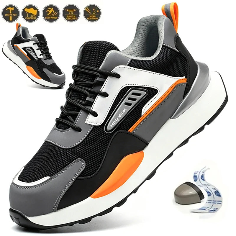 Men's Steel Toe Anti-Puncture Breathable Work Sneakers