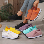 Women's Breathable Mesh Walking Flat Casual Sneakers 2026