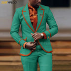 Men's Elegant Slim Fit 2-Piece Suit Set