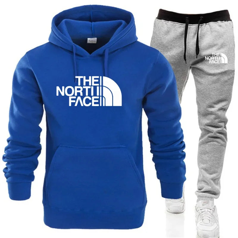 Men's Printed Hoodie and Pants Set
