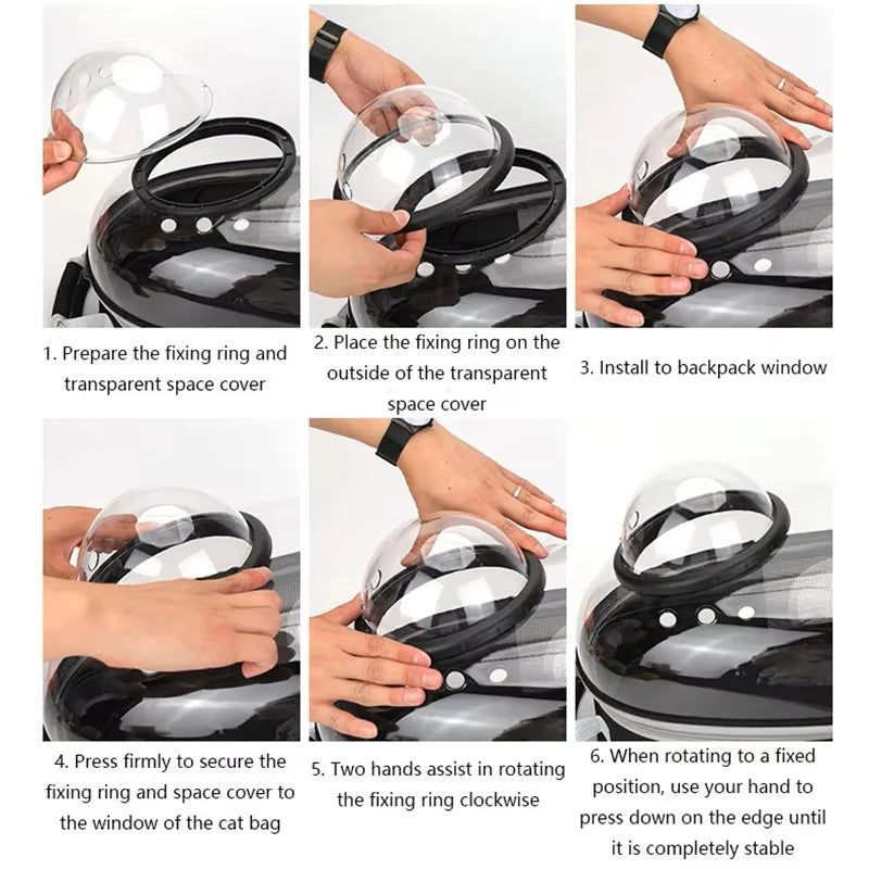 Breathable Space Capsule Pet Carrier Backpack for Cats Dogs