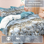 Beach-Inspired Duvet Cover Set with Pillowcases