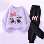 Girls' Long Sleeve Hoodie and Pants 2-Piece Set