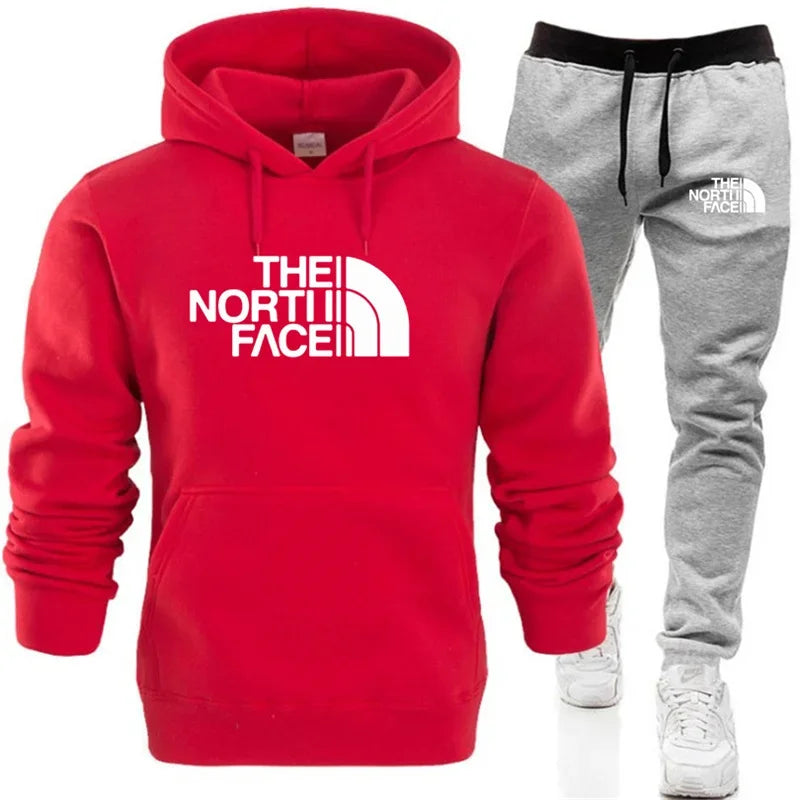 Men's Printed Hoodie and Pants Set