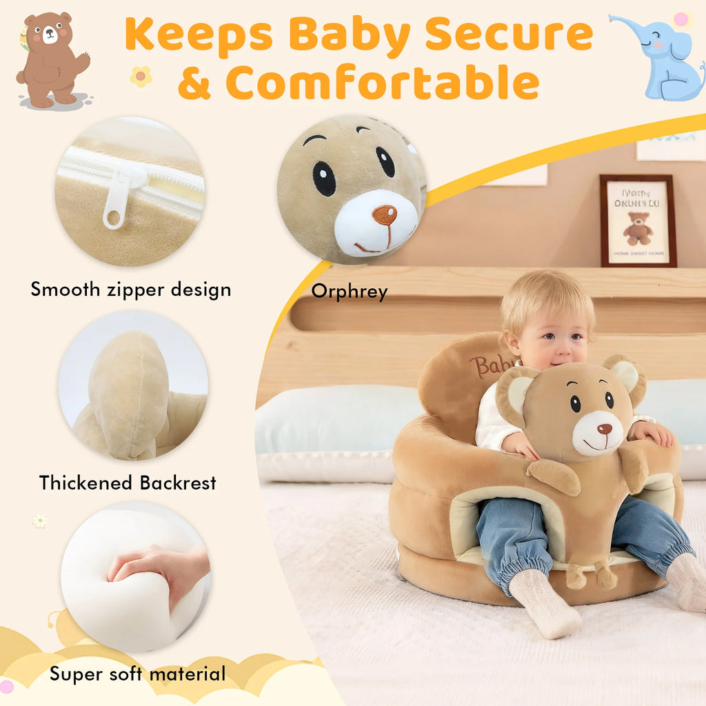 Plush Animal Baby Floor Learning Support Seat Chair