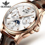 Men's Automatic Mechanical Watch with Moon Phase