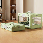 Portable Folding Transparent Travel Pet Carrier Suitcase for Cats Dogs