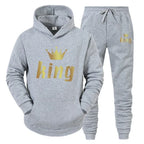 King & Queen Couple Hoodie and Jogger Pants Set