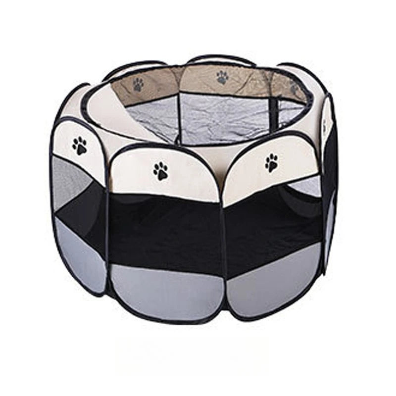 Foldable Octagonal Pet Tent Playpen for Cats Dogs