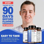 Male Fertility Support Reproductive Health Energy Dietary Supplement Capsules