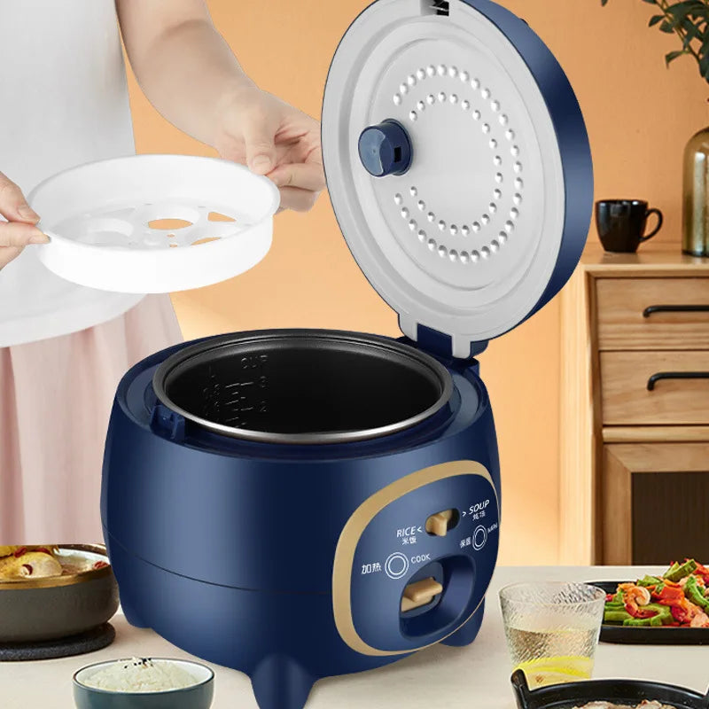 1.9-Quart Multifunctional Electric Rice Cooker with Steamer Basket