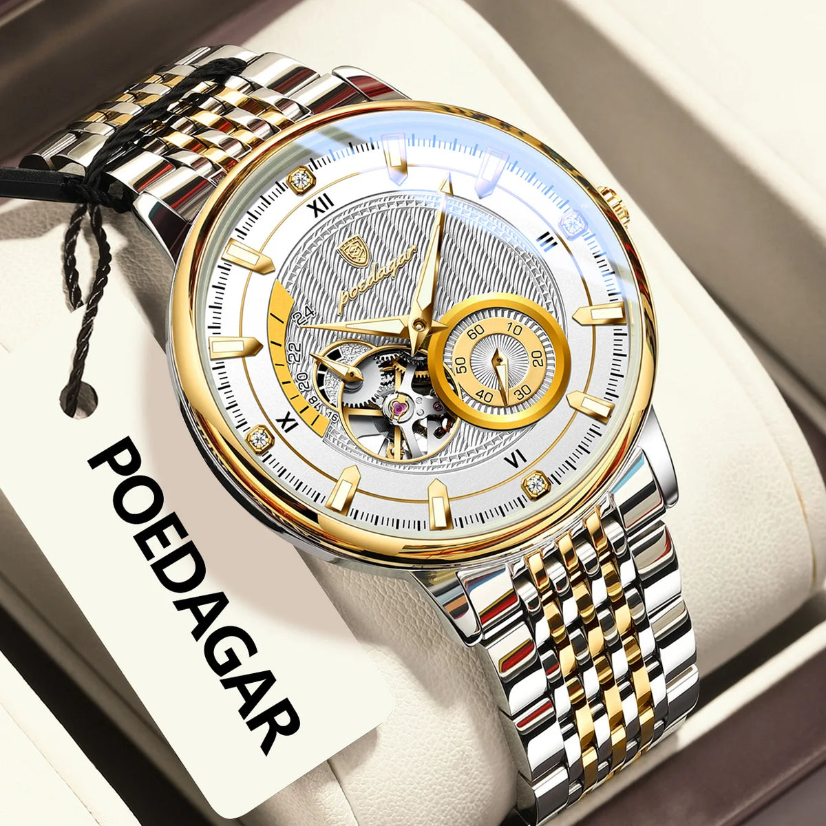 Men's Luminous Skeleton Tourbillon Automatic Watch