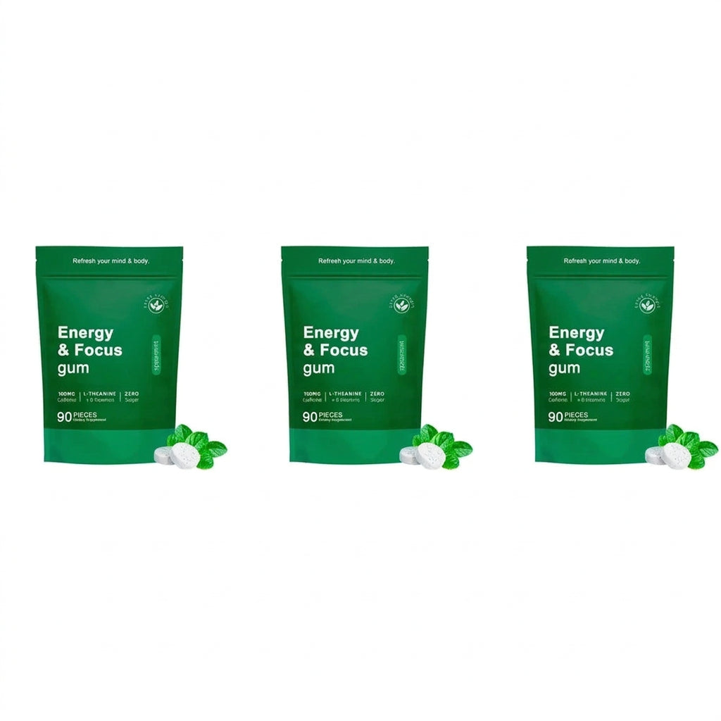 Energy and Focus Green Coffee Bean Caffeine L-Theanine Chewable Tablets