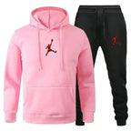 Men's Hooded Pullover and Jogger Pants Two-Piece Set