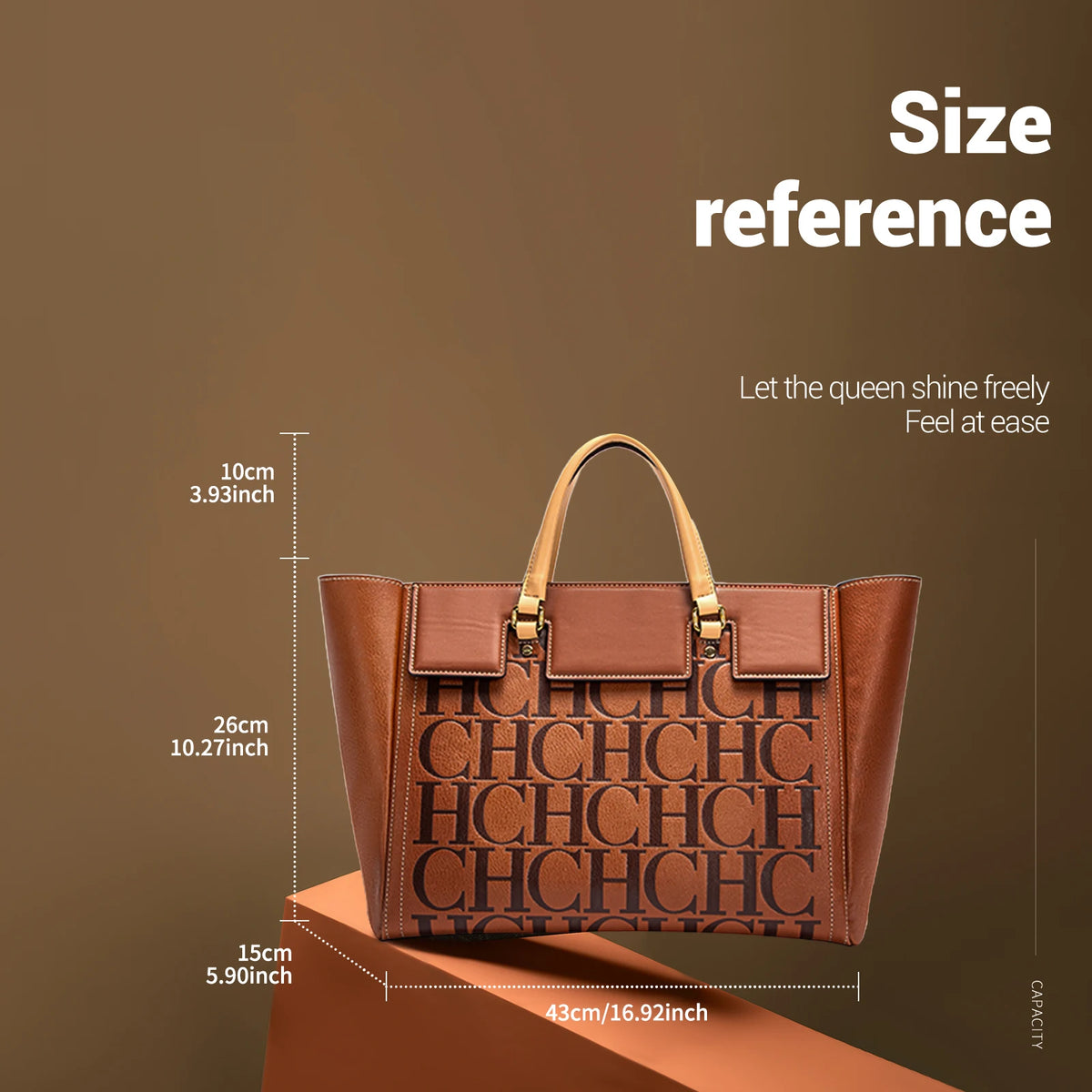 Women's Embossed Large Capacity Business Handbag