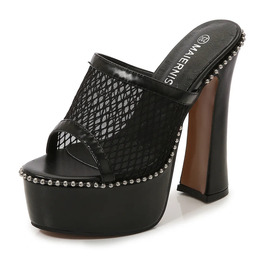 Women's Fashion Platform Thick High Heel Flip Flop Sandals