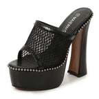 Women's Fashion Platform Thick High Heel Flip Flop Sandals