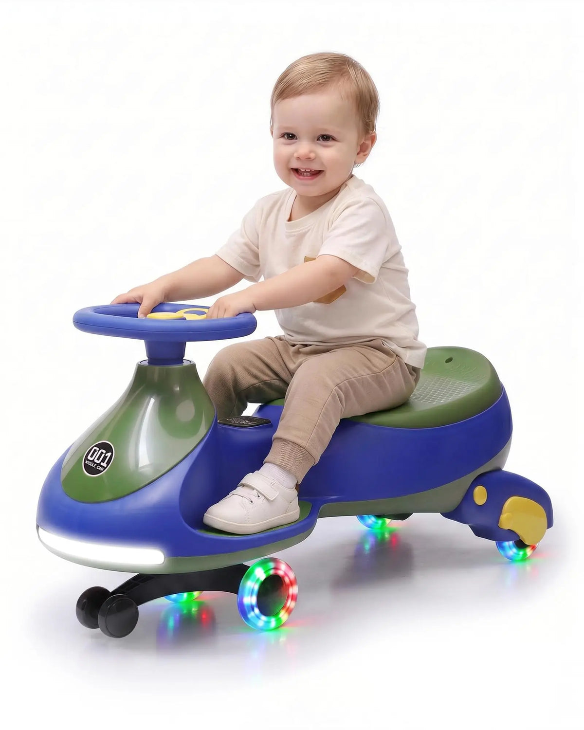 Kids 12V Electric Wiggle Car 2-in-1 Ride-On Toy