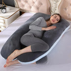 U-Shape Maternity Body Pillow Soft Fleece Pregnancy Support