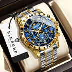 Men's Luminous Chronograph Stainless Steel Quartz Watch