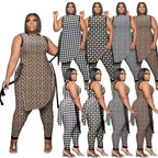 Women's Dashiki Sleeveless Top and Pants 2-Piece Set