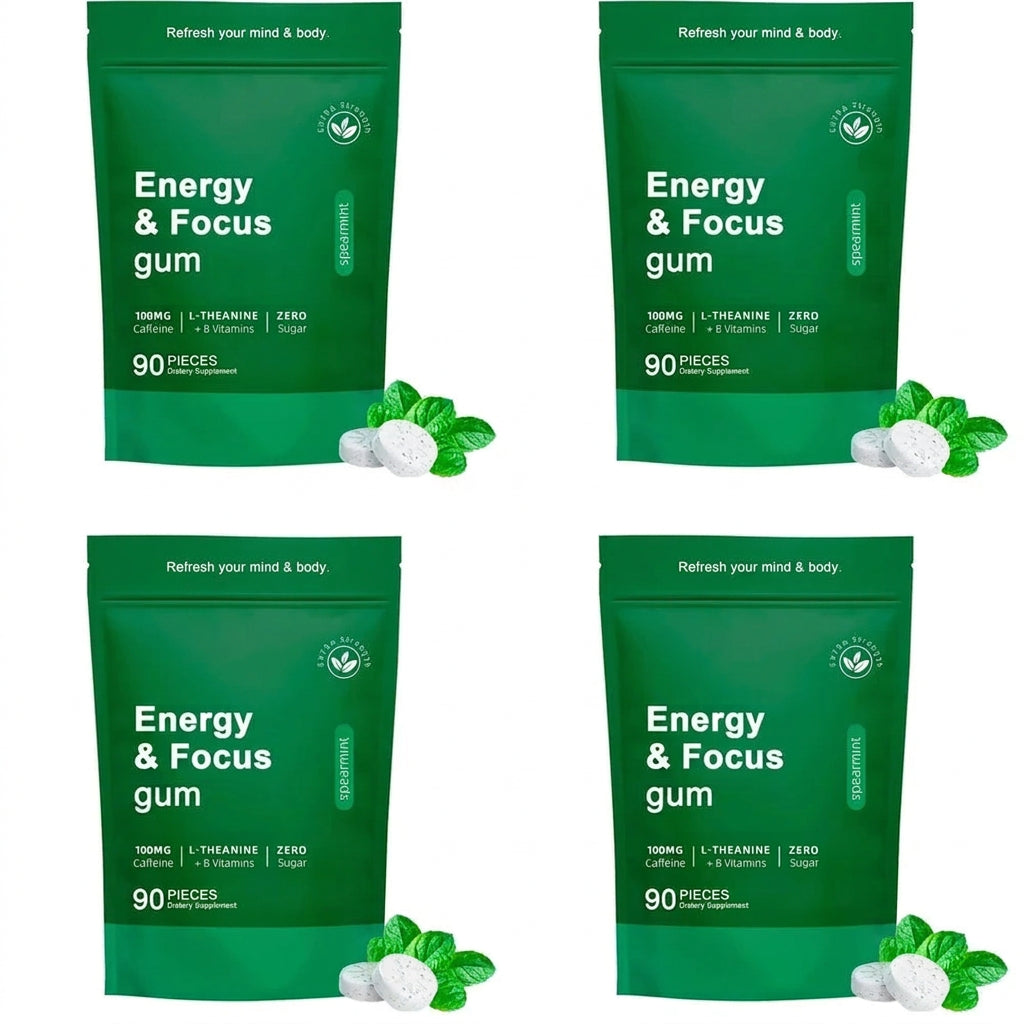 Energy and Focus Green Coffee Bean Caffeine L-Theanine Chewable Tablets