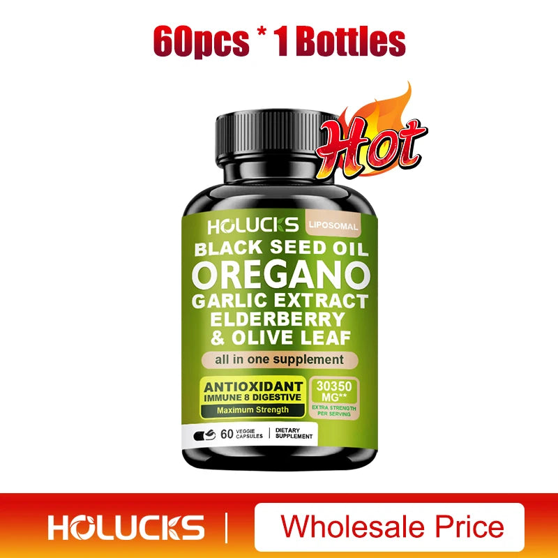 Oregano Oil Black Seed Oil Capsules Immune Digestive Support
