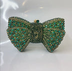 Women's Luxury Rhinestone Bow Wedding Evening Clutch Bag