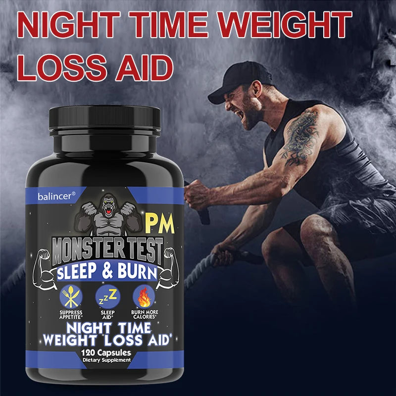 Nighttime Fat Burning Supplement with Magnesium Zinc Natural Plant Extracts