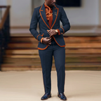 Men's Elegant Slim Fit 2-Piece Suit Set