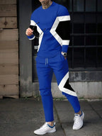 Men's Long Sleeve Round Neck Two Piece Set