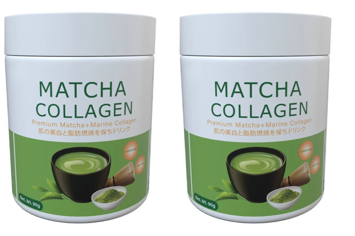Matcha Collagen Powder Marine Collagen Organic Green Tea Drink Mix Gluten Free 30 Servings