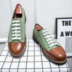Men's Casual Lace-Up Platform Oxford Loafers