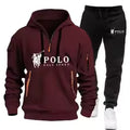 Men's Windproof Hoodie and Pants Two Piece Set